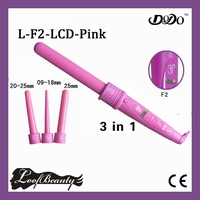 Ceramic Curling Iron with 3 interchangeable thicknesses,