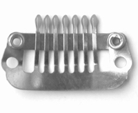 Haarclip 24 mm., 7-teeth, Kleur: Zilver
