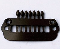 Haarspange 24 mm, 7-Zähne, Farbe: Dunkel Braun