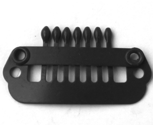 Hairclip 28 mm., U-shape 6-teeth, Colour: Black