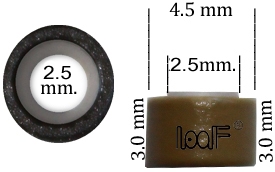 Micro Ring aluminium siliconen type,, kleur *11-Licht Bruin