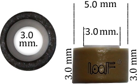 Micro Ring aluminium silicone type, color *3-Dark Brown