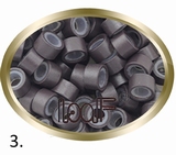Micro Ring aluminium siliconen type,, kleur *3-Donker bruin