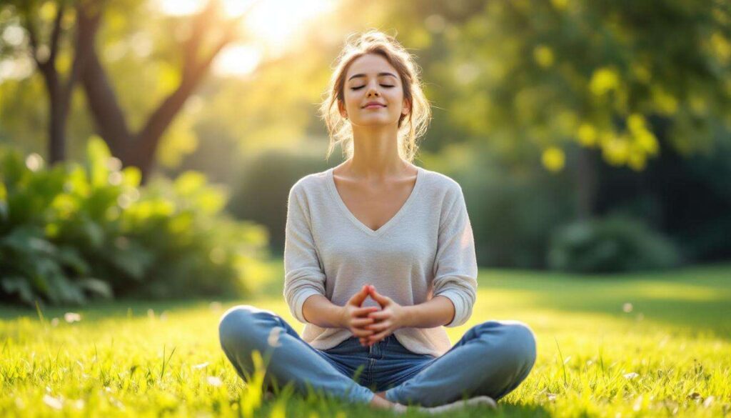 Eine junge frau teilt wie sie mit meditation angste uberwindet und innere starke findet