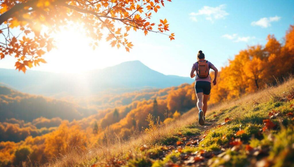 So nutzen sie einen hugel fur cardio ubungen und geniesen die herbstlandschaft effektiv